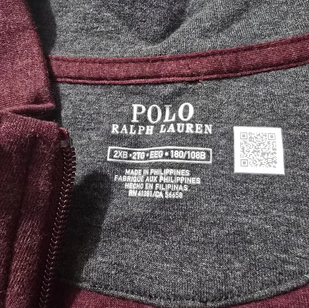 NWT Polo Ralph Lauren Luxury Jersey B&T Quarter Zip Pull Over - Size 2XB